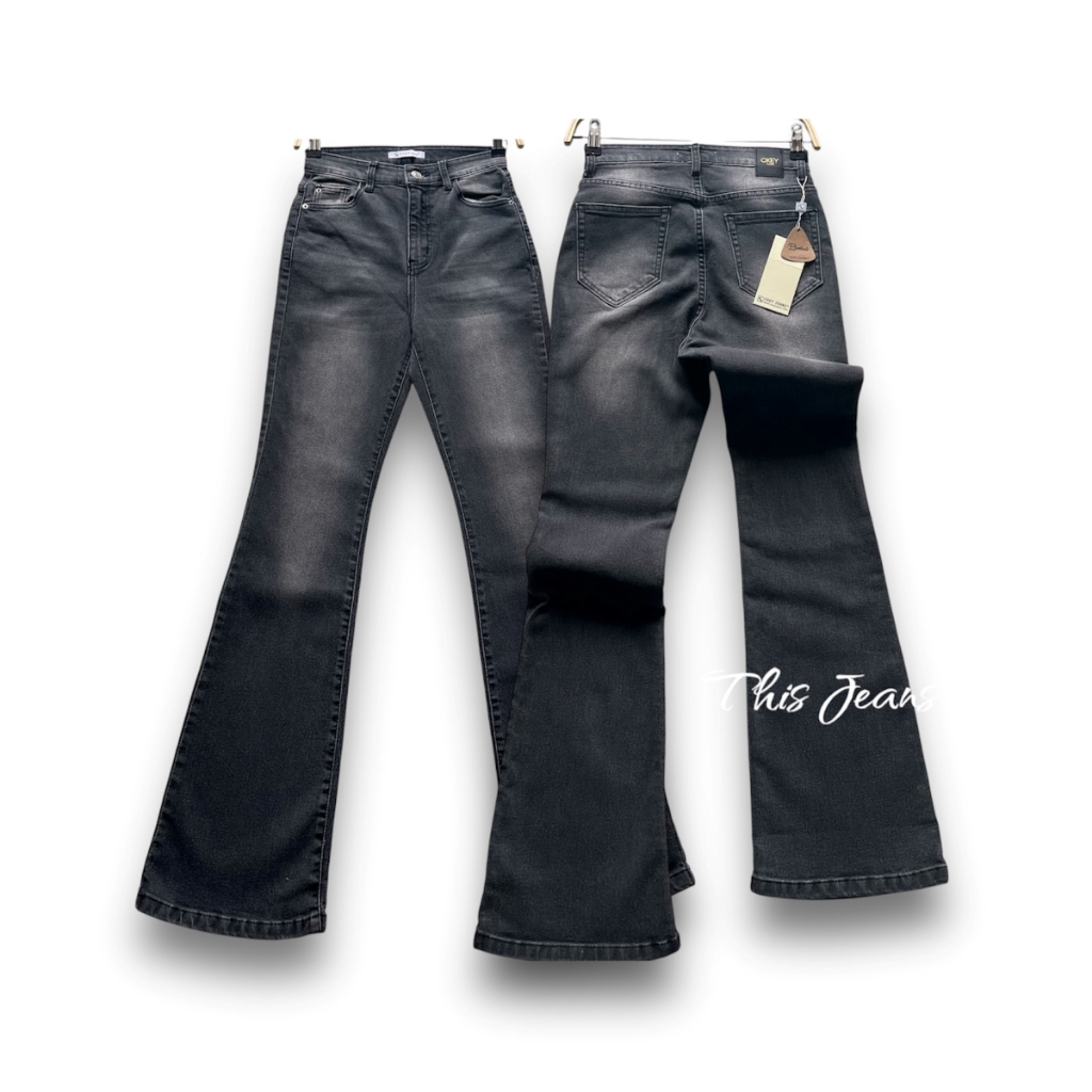 Celana Cutbray Alya Cky Kancing 1 Highwait Wanita Strech// Alya jeans wanita premium// Celana wanita