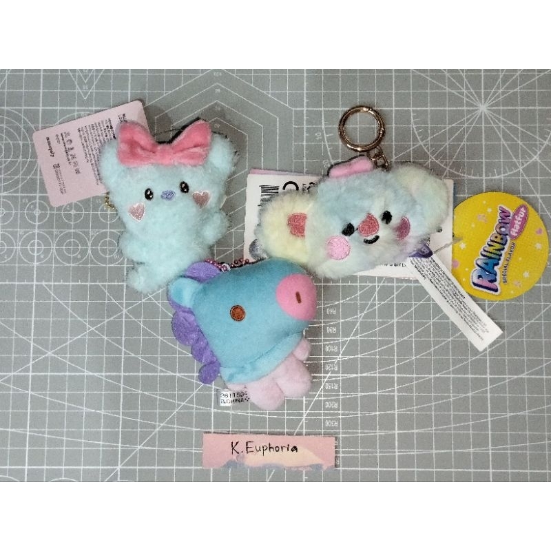 [READY STOCK] Official Keyring BT21 minini baby rainbow fuwa fuwa koya mang