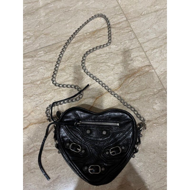 BALENCIAGA Heart Mini Le Cagole Black Preloved