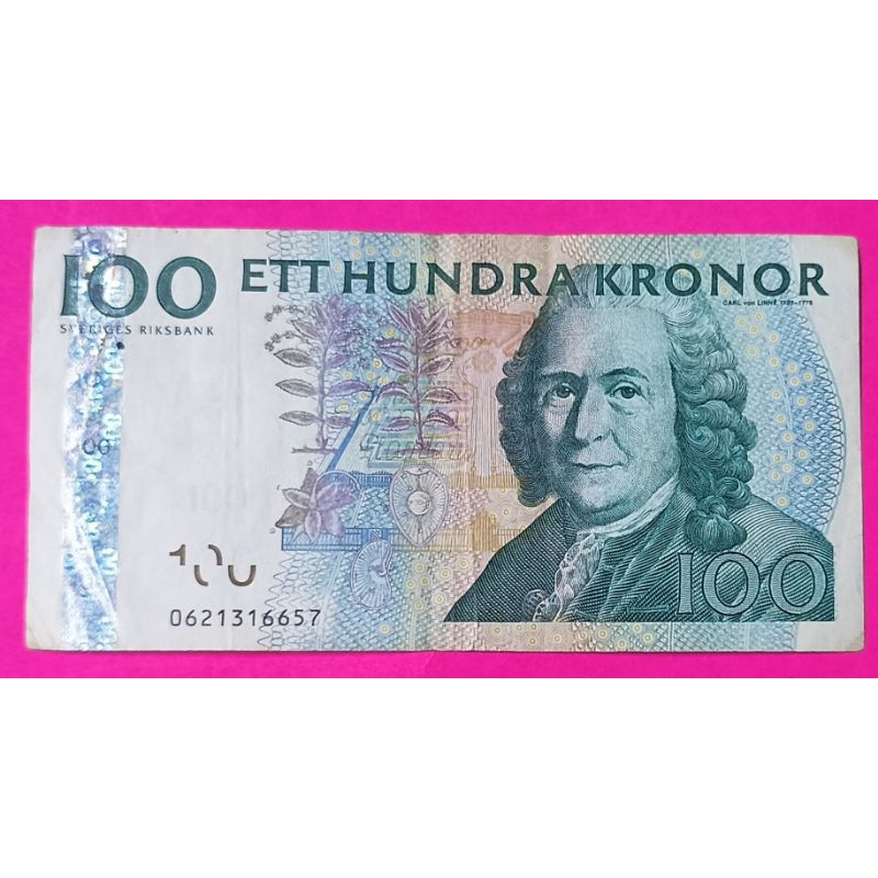 UANG SWEDIA 100 KRONOR