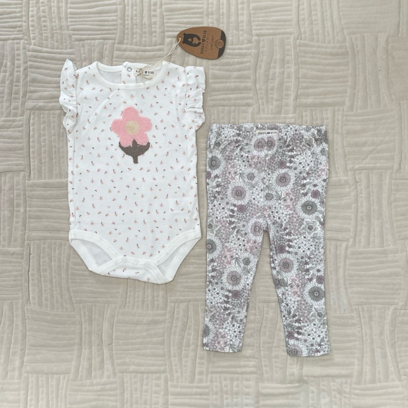 Setelan Jumper Celana Bunga Rabbit Bear