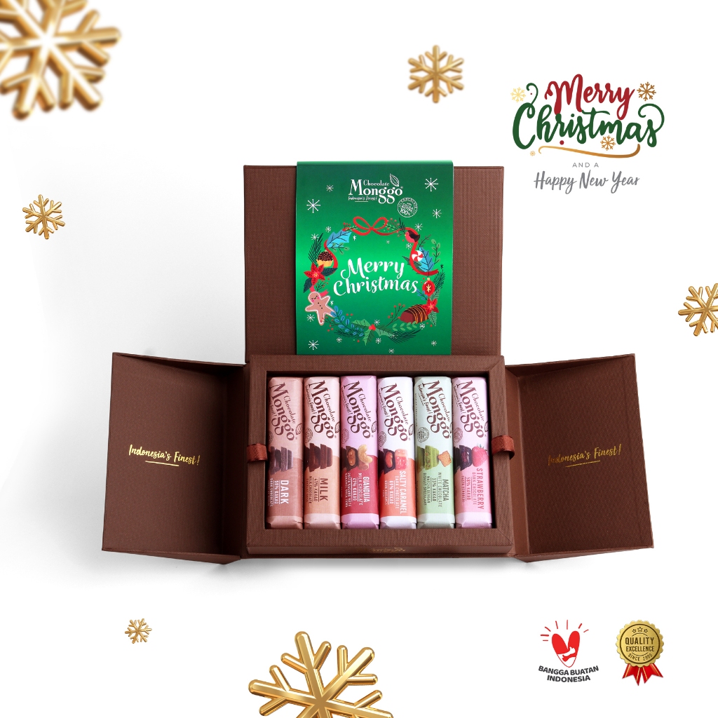 

Chocolate Monggo | Chocolate Gift Box 6x40gr Bars l Coklat Kado Natal l Gift Hadiah l Hampers