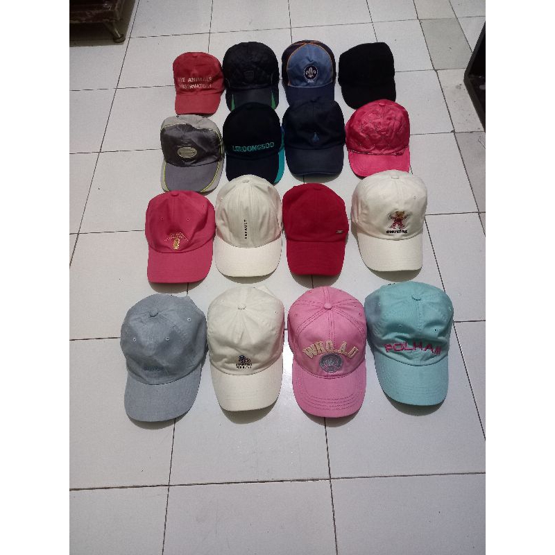 TOPI SECOND BRAND MODEL SETELAN, Brand FILA, Marvel, TNF, CHARM'S, HOLISTER