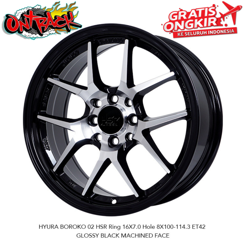 VELG MOBIL HSR ORIGINAL HSR HYURA RING 16 LUBANG BAUD 8X100/114