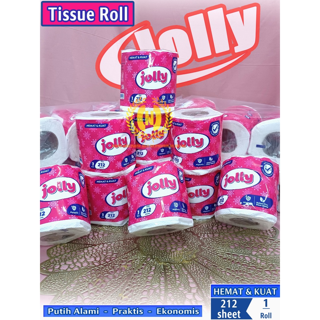 TISU JOLLY 1 ROLL 212 sheet  |Tissue Jolly 212 sheet |Jolly ROLL Tissue |TISU ROLL |TISSUE TOILET |