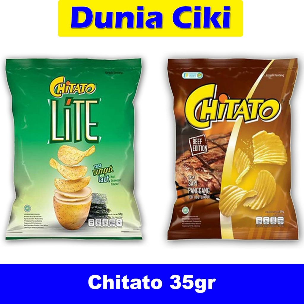 

DUNIA CIKI - Chitato Lite Rasa Rumput Laut dan Barbeque BBQ 35gr / CHITATO NORI SEAWEED / CHOTATO BARBEQUE