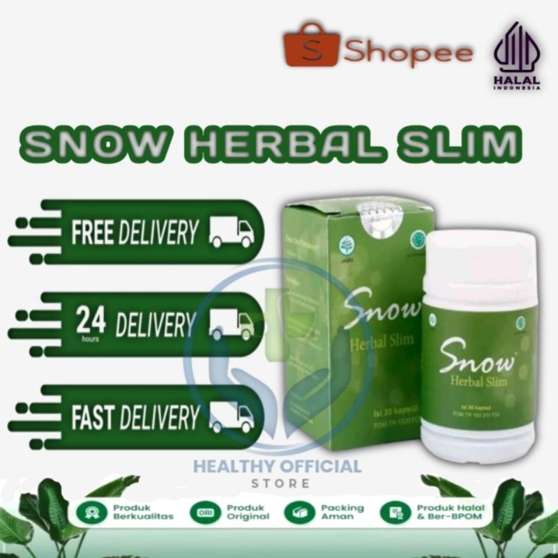 SNOW HERBAL SLIM OBAT SNOW HERBAL ASLI 100% ORIGINAL OBAT PELANGSING BADAN / TUBUH HERBAL ALAMI BPOM