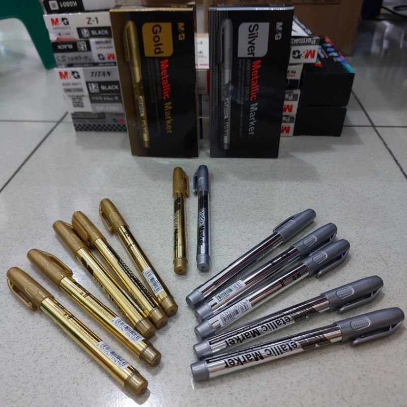 

Craft Marker Metalic Permanent Merk M&G Spidol Metalik