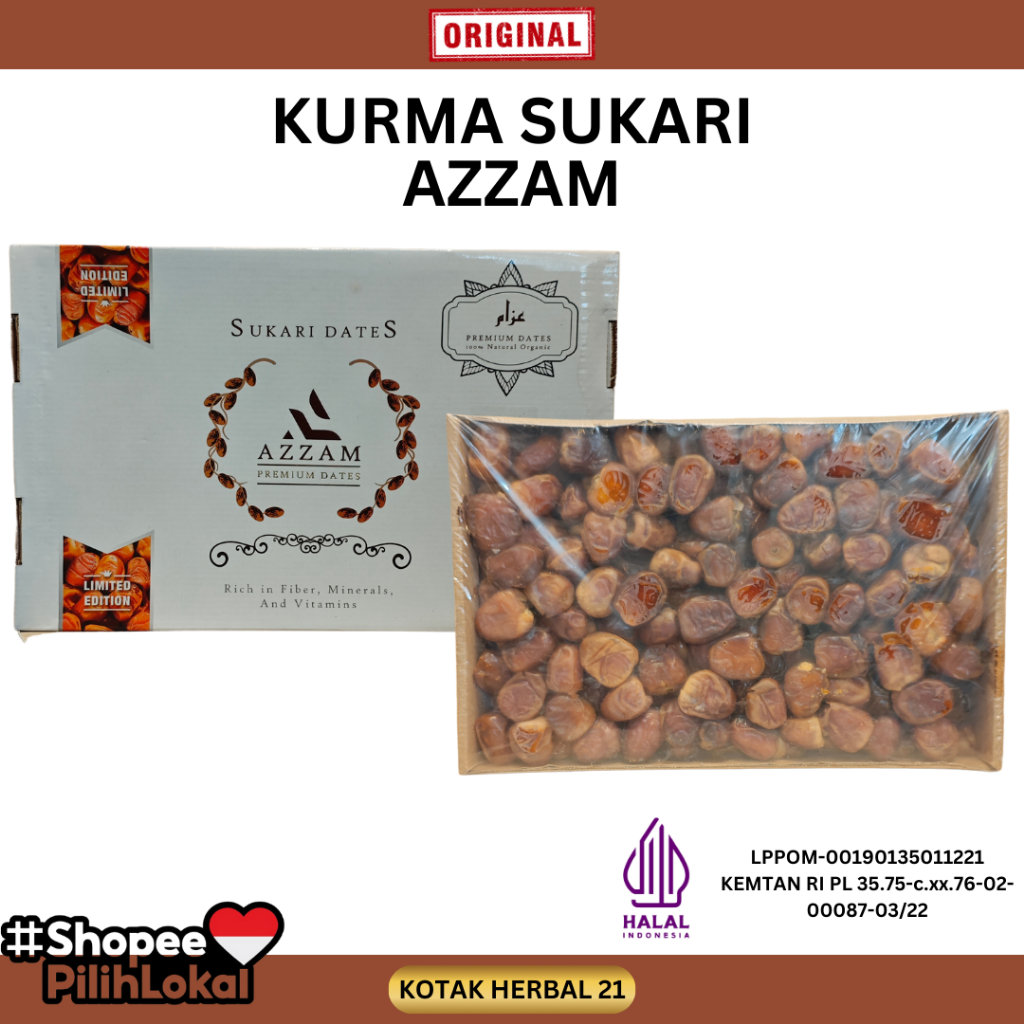 

KURMA SUKARI AZZAM 3KG PREMIUM ORGANIK - KURMA BASAH ENAK DAN BERGIZI
