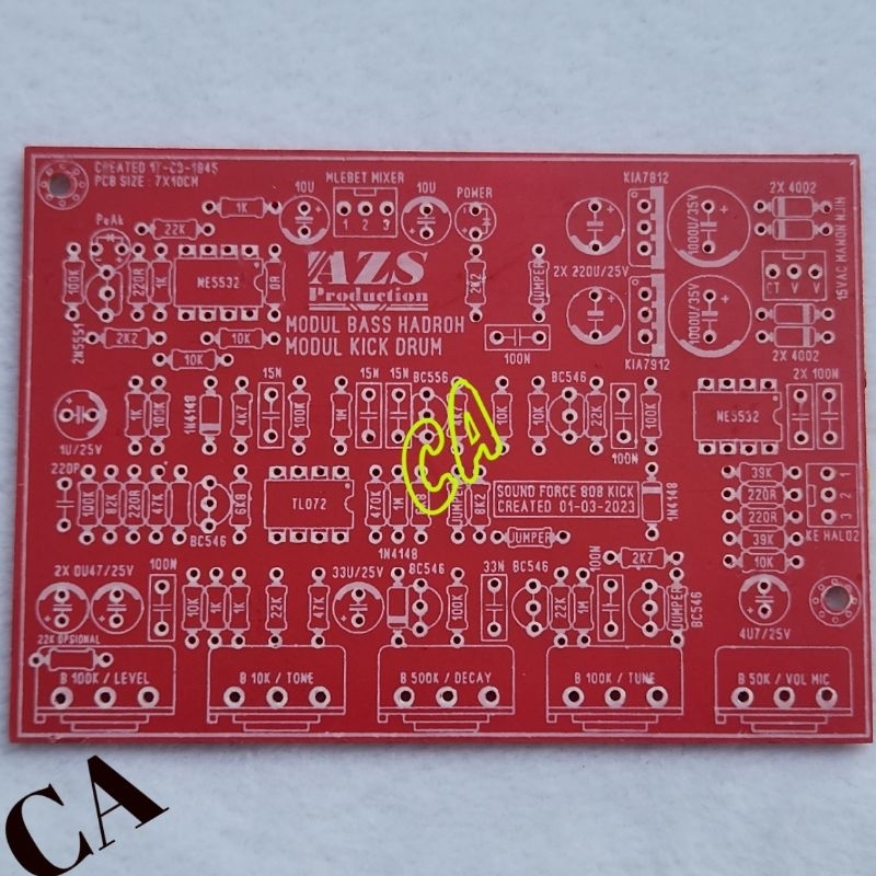 PCB BASS HADROH dan KICK DRUM PCB MODUL BASS HADROH MODUL KICK DRUM