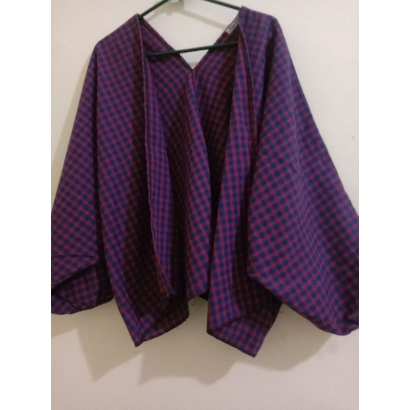 cardigan kotak kotak