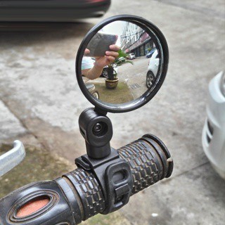 Kaca Spion Sepeda Cermin Lebar Reflektor Sepeda Kaca Spion Sepeda Gunung Kaca Spion Gagang Silikon