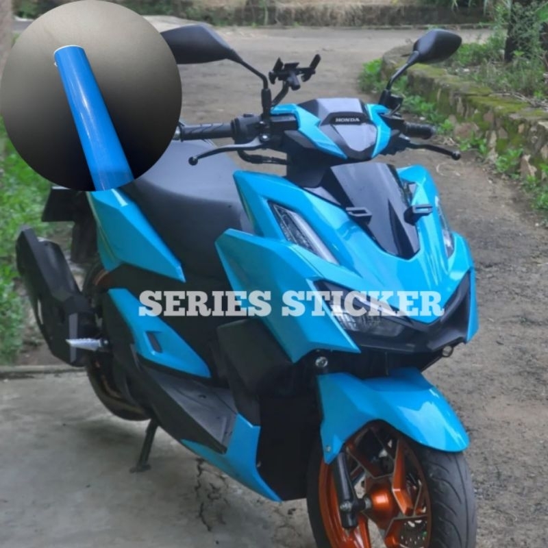 STICKER/SKOTLET WARNA BIRU MUDA GLOSSY KUALITAS PREMIUM VARIAN MOTOR/MOBIL