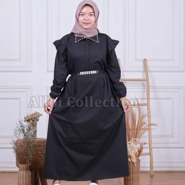 Dress Mawza Mutiara Trendy Dress Mutiara Trendy Dress Kerah Payet Free Belt
