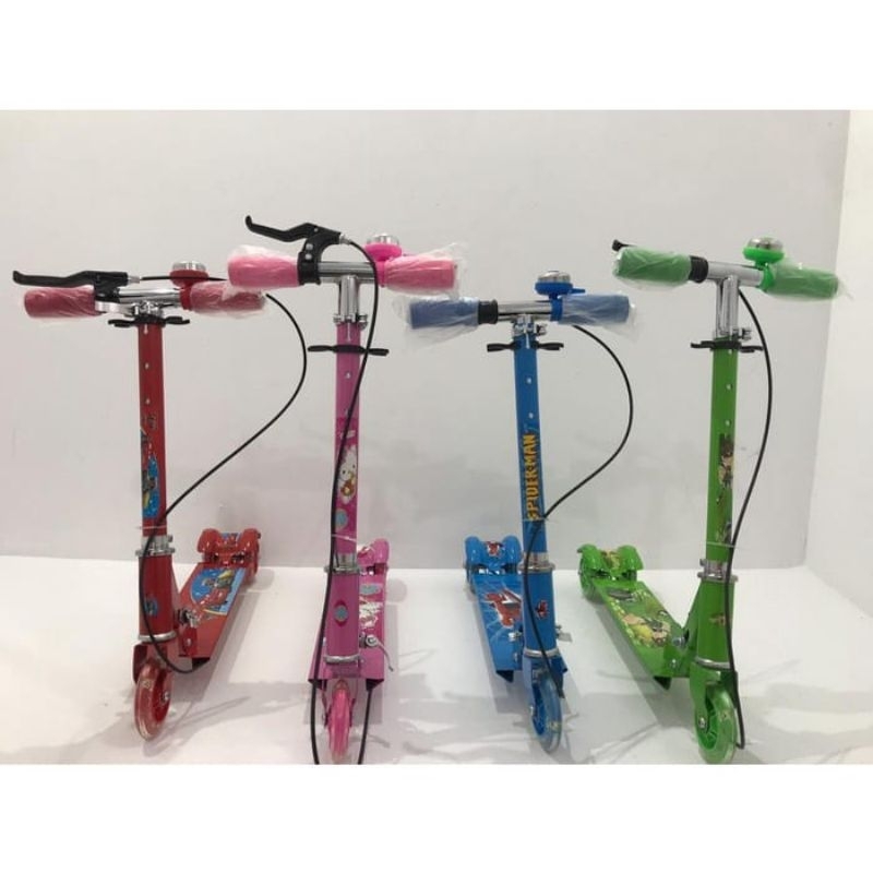 Scooter bel mainan anak roda 3 LED / Scooter LED roda 3 bel + rem