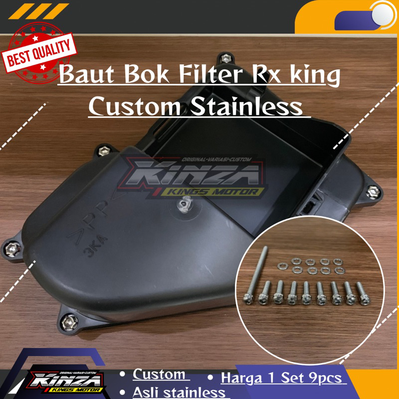 BAUT BOX BOK FILTER CUSTOM STAINLESS RXKING RX KING ASLI STENLIS