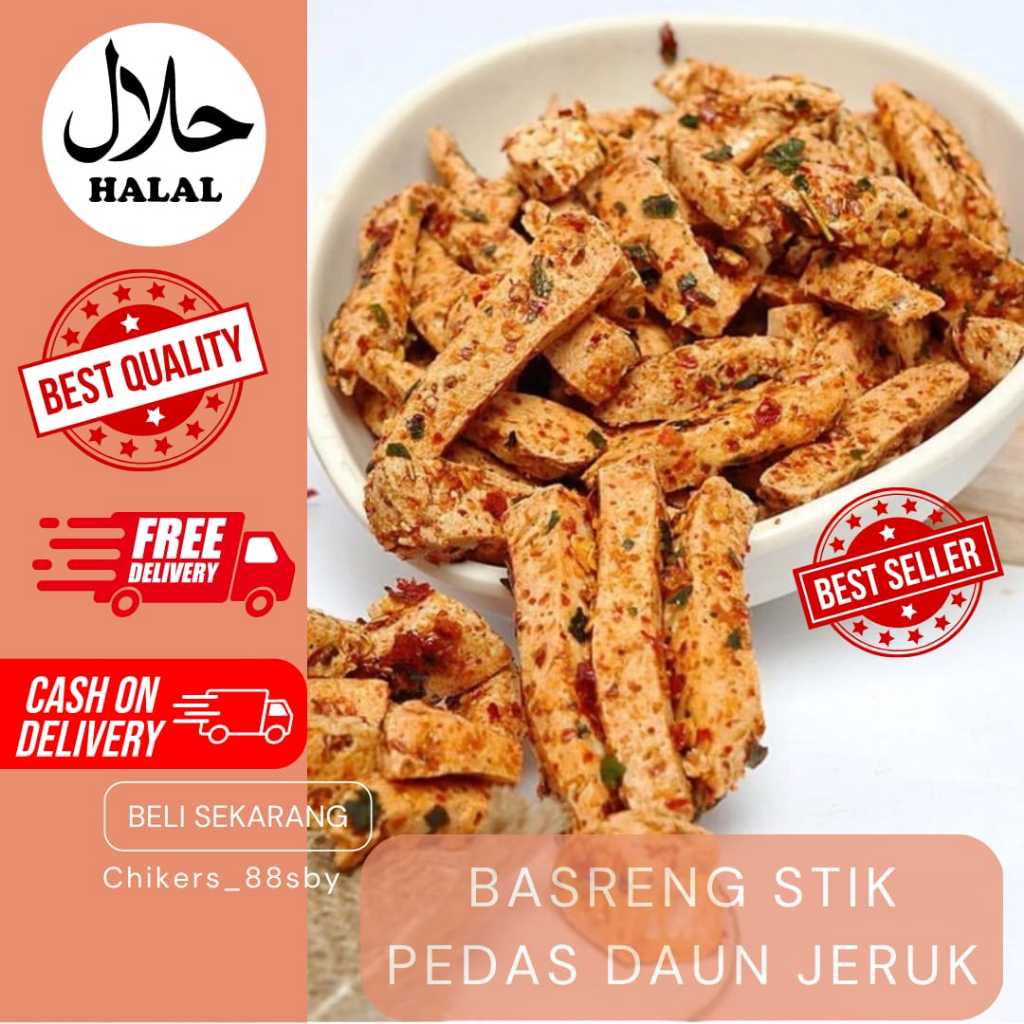 

Basreng stik pedas daun jeruk/ Basreng sultan/ Basreng xtra pedas/ Basreng kiloan/ Basreng Matang