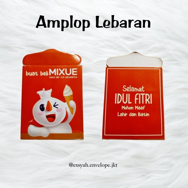 

Amplop Lebaran hari raya mini motif ice cream mixue bahan premium termurah