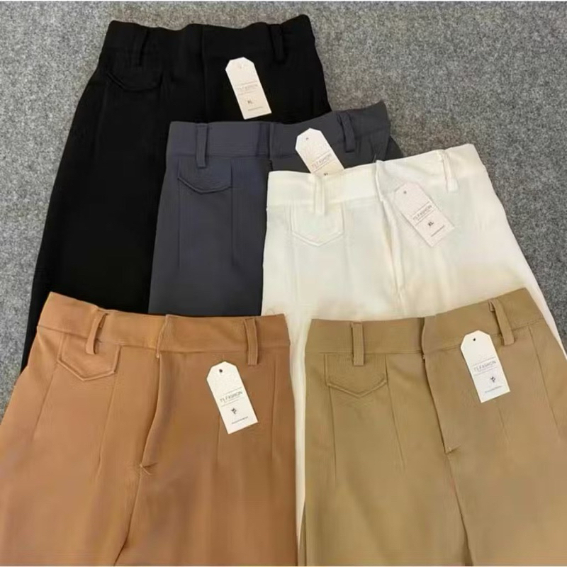 Oro Pants Knit - Oro Pants Yeona Celana Highwaist Loose Pants Trousers Celana Kulot Kerja Wanita Kan