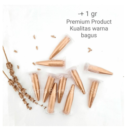 

Edible Gold Luster Lustre Duster Dust Gold Powder Bubuk Emas -+ 1 gr PREMIUM