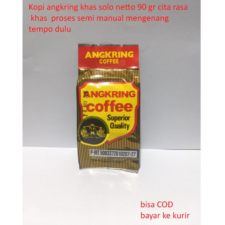 

Kopi angkring khas solo netto 90 gr cita rasa khas proses semi manual mengenang tempo dulu