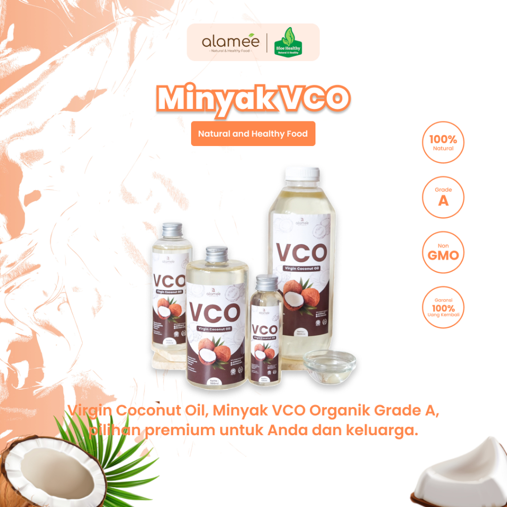 

ALAMEE Virgin Coconut Oil Minyak Zaitun Kelapa Murni Extra VCO Dapat Di minum Di masak Organik All Variant