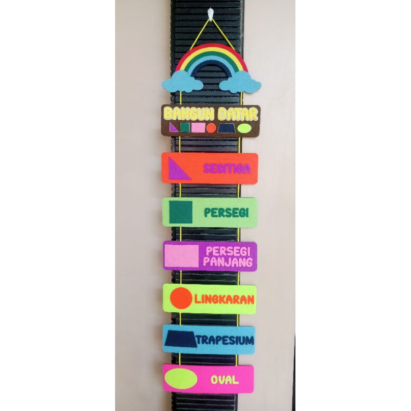 Bangun Datar Hiasan dinding flanel / Hiasan kelas SD