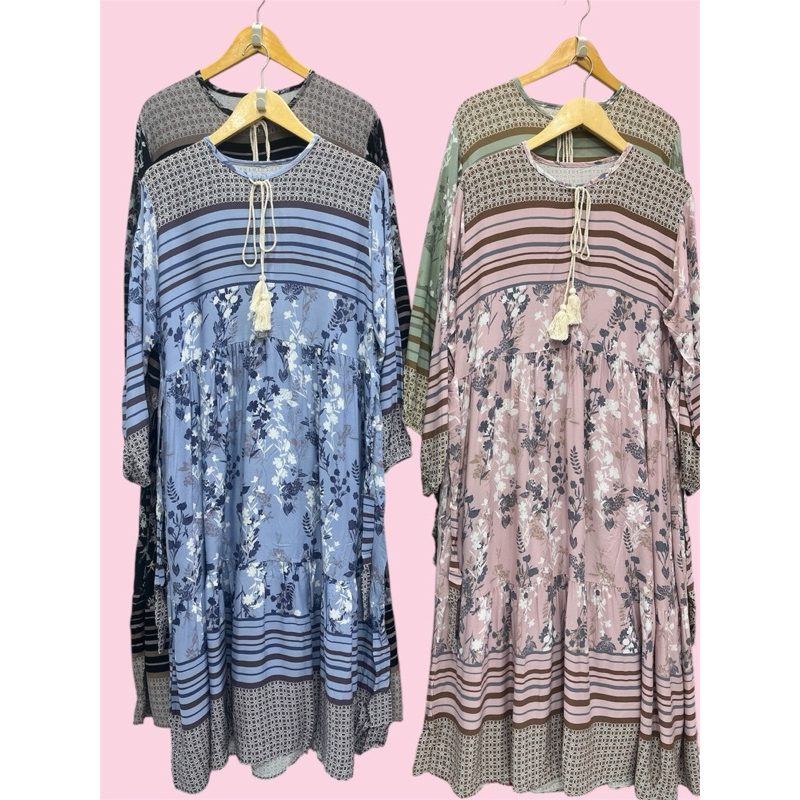 Midi Dress Motif | Katun Rayon
