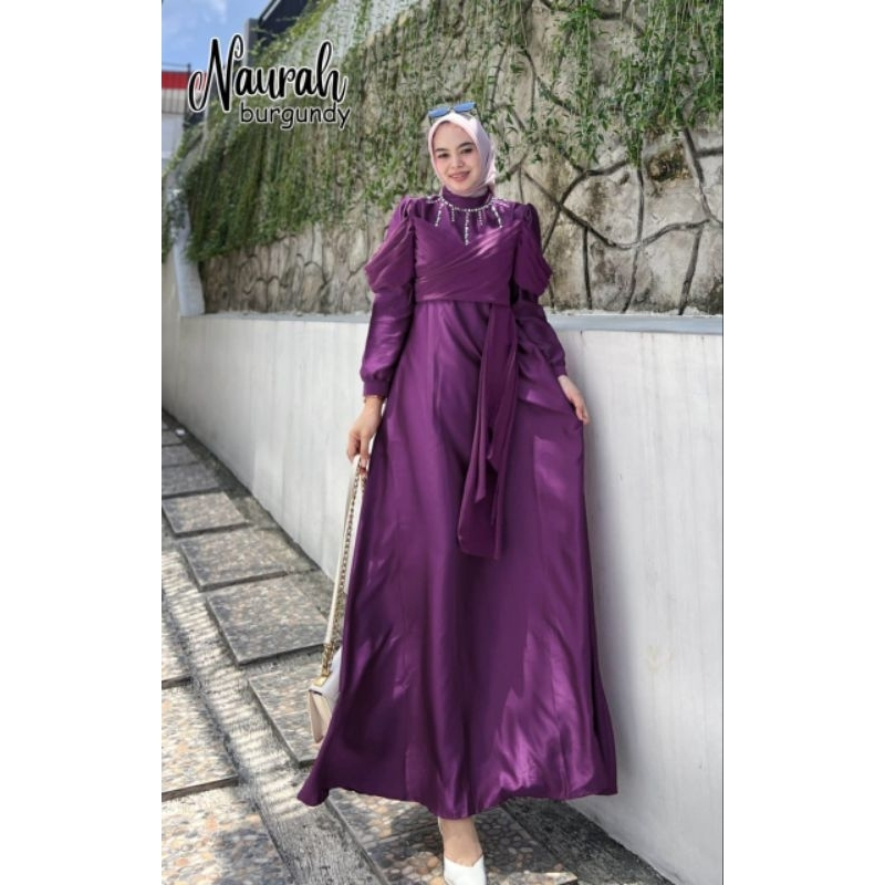 NAURA COUPLE SET IBU AYAH ANAK LAKI PEREMPUAN BURGUNDI SERIES PREMIUM/DRESS GAMIS IBU ANAK PEREMPUAN