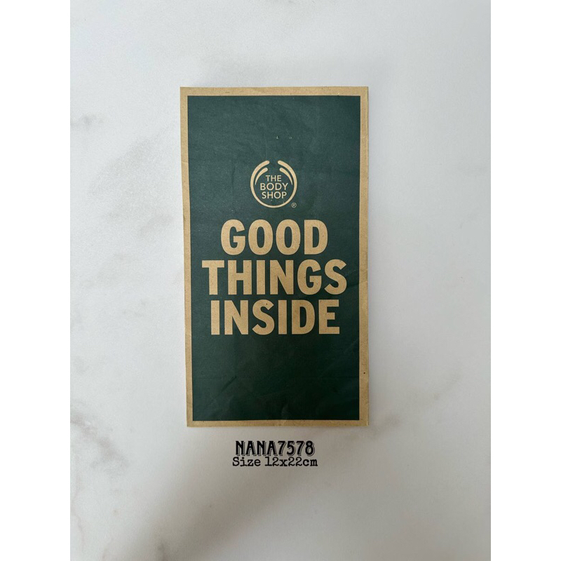 

The body shop paperbag TBS paper bag