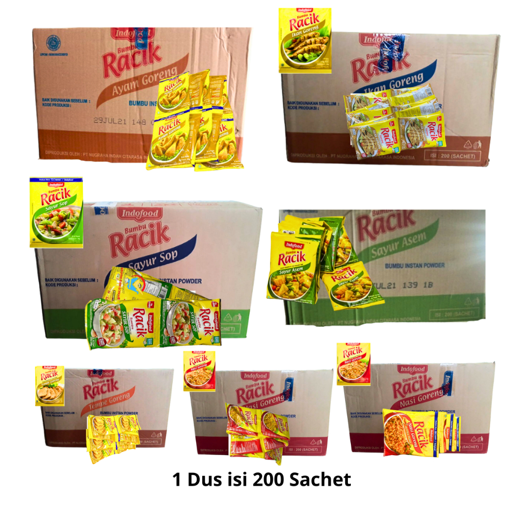 

Indofood Bumbu Racik 1 Dus 200 Sachet All Varian