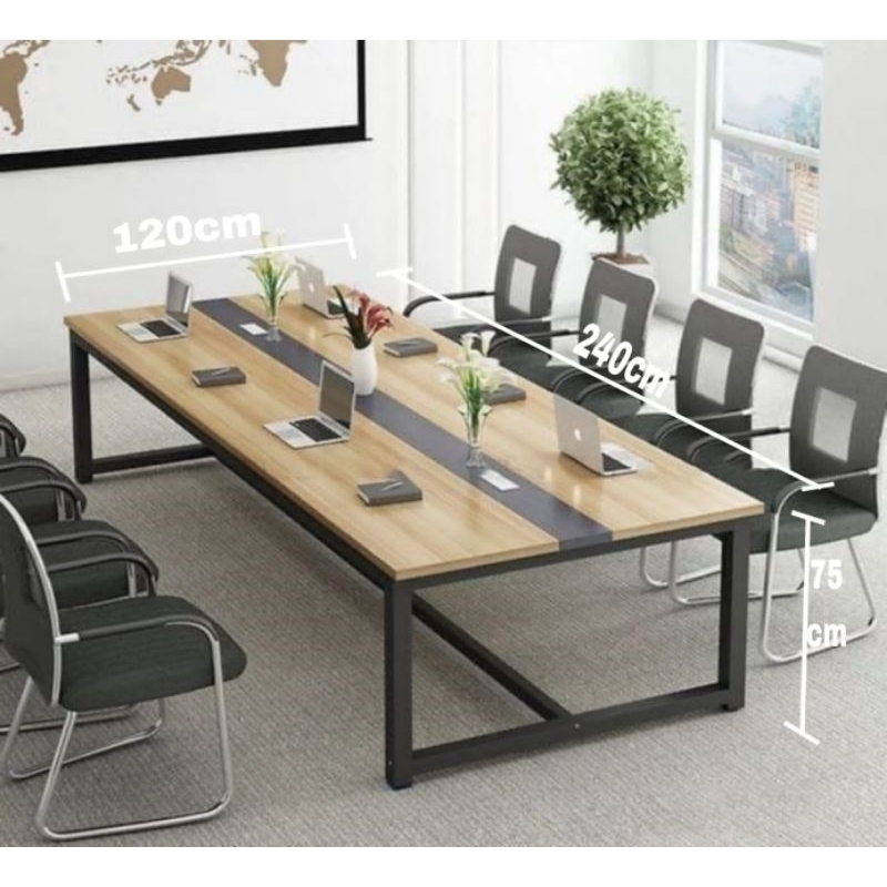 meja rapat, meja kantor, meja kerja, meja rapat kaki besi, meja rapat mini malis modern, meja rapat 