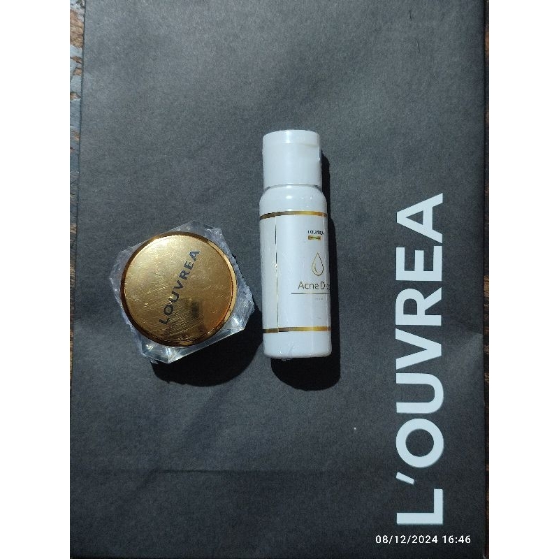 Louvrea paket isi sesuai gambar etalase krim malam diamond dan Acne Drop