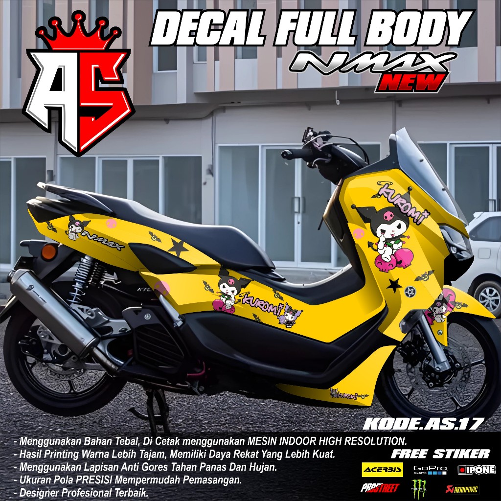 (COD) Decal Sticker FullBody Yamaha Nmax 155 New 2020 2021 2022 2023 2024 Sticker Decal Nmax New Des