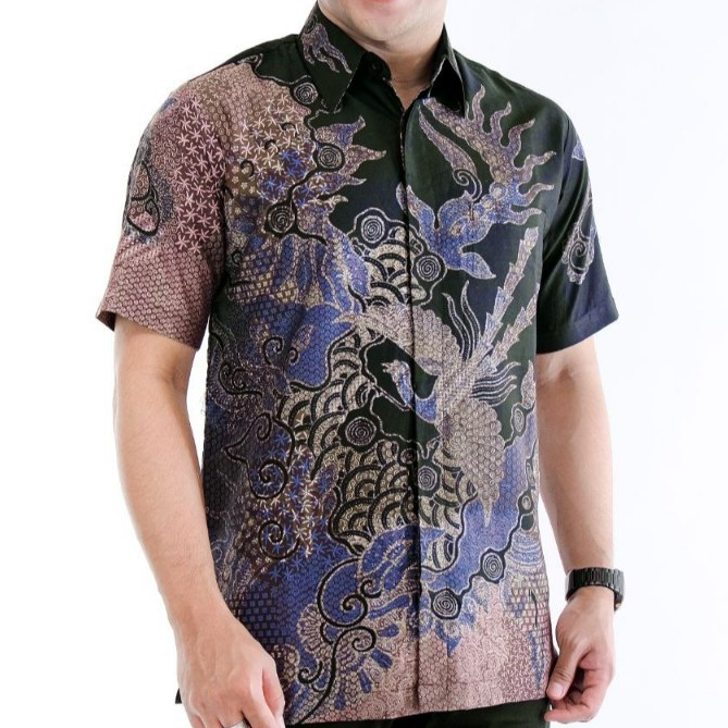Kemeja Batik Pria Casual Formal / Kemeja Batik Satin Halus Nyaman
