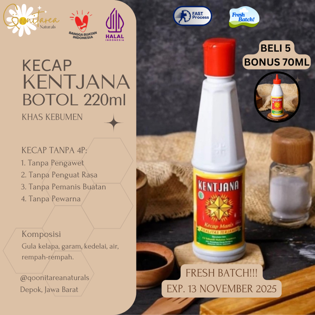 

Kecap Kentjana Kencana Khas Kebumen 220ml Botol