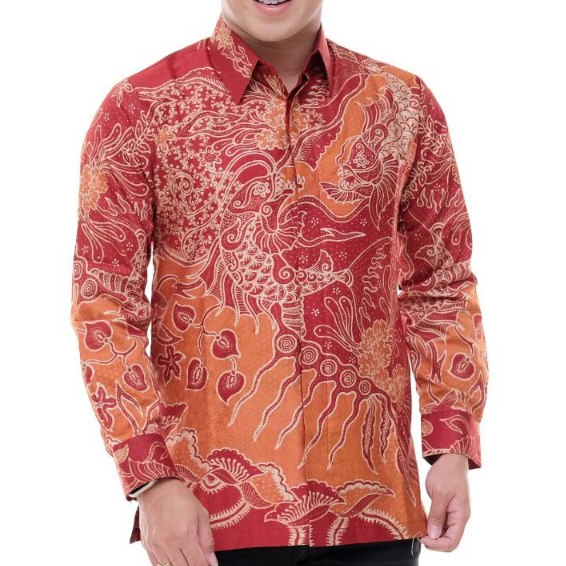 Kemeja Batik Satin Premium Adem - Kemeja Pria Motif Modern