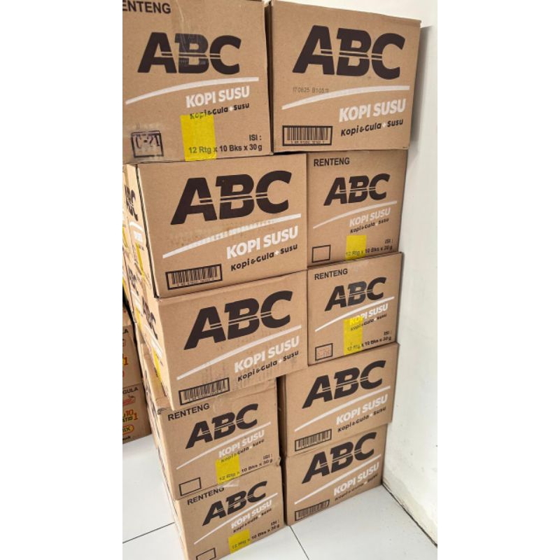 

1 karton Kopi ABC SUSU isi 12 renteng ( 12rtg x 10bks x 30gr )