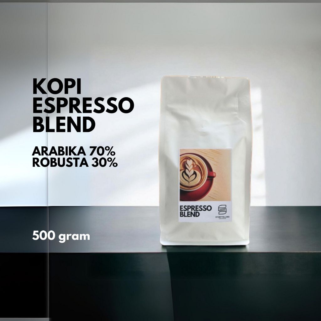 

Kopi Espresso Blend Arabika 70% Robusta 30% / 500 gram / house blend coffee / biji atau bubuk