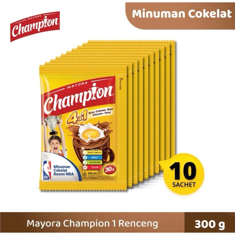 

Minuman Cokelat Mayora Champion 1 Renceng