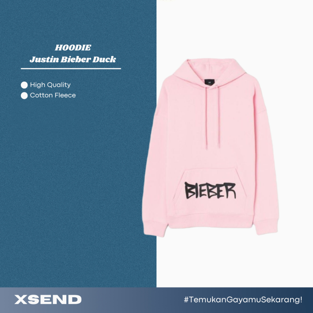 Hoodie HM Justin Bieber Duck Pink