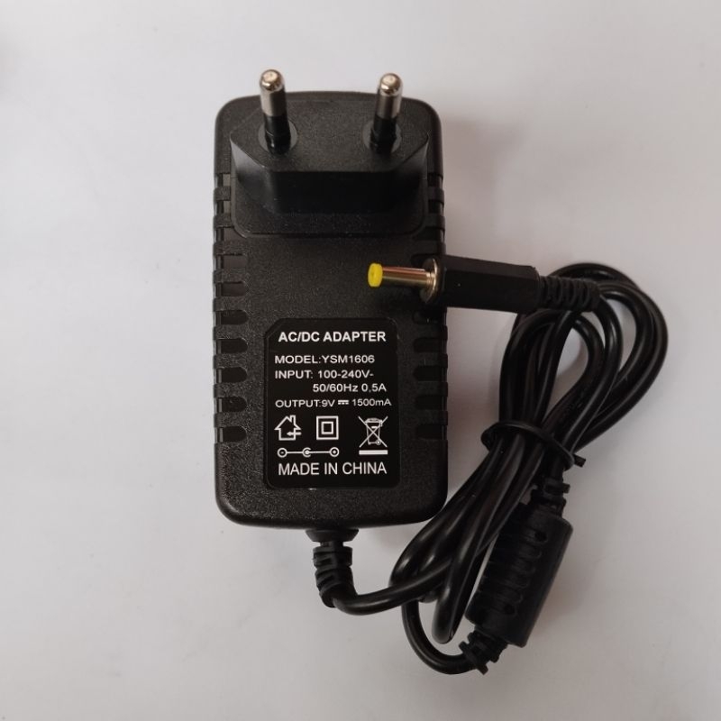 9V 1,5Amper Promo cod adaptor chas speaker portable advan/asatron/dat/niko/sounbest/aiwa/baretone/to