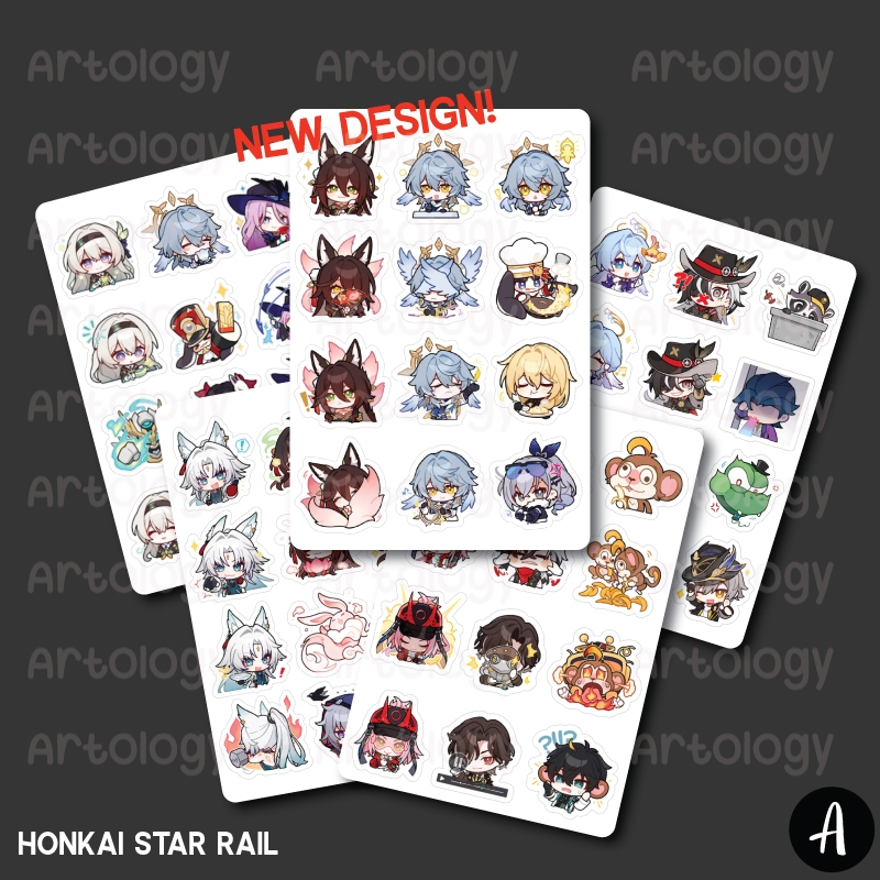 

Sticker Set Honkai Star Rail HSR Starrail - Kiss Cut Tinggal Tempel Chibi Pompom March Himeko Kafka Blade Dan Heng Astral Express Acheron Aventurine Jing Yuan Sunday Robin Firefly Fei Xiao Tingyun Fugue Sparkle Ruan Mei Herta Anime Mihoyo Hoyoverse