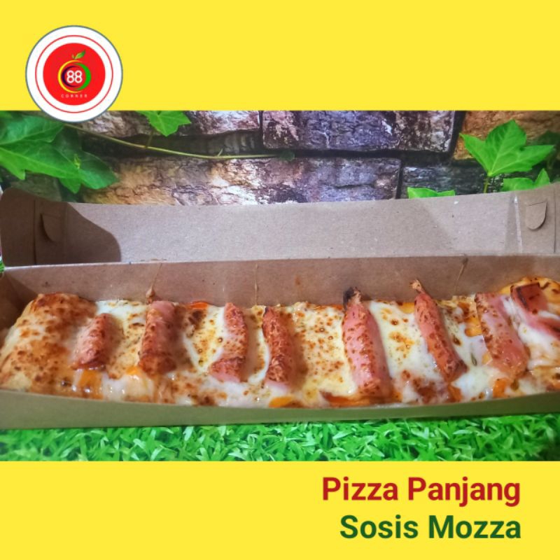 

pizza panjang sosis mozza