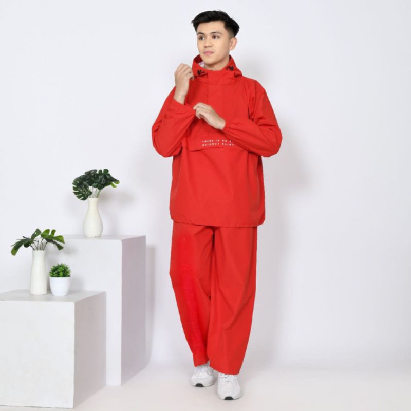 Attaya | Raincoat Unisex | Jas Hujan Premium | Model Kangguru | Taslan Import | Jas hujan pria wanit