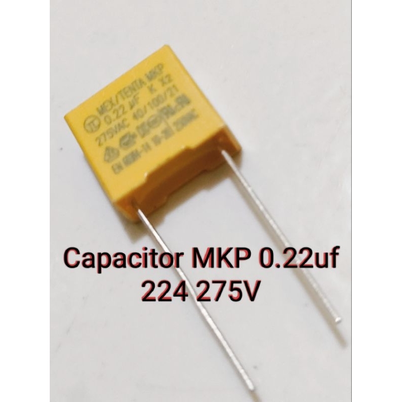 Capasitor MKP 224 / 220n 275V X2  P-10  kapasitor Mkm mkp 0,22uf Tenta