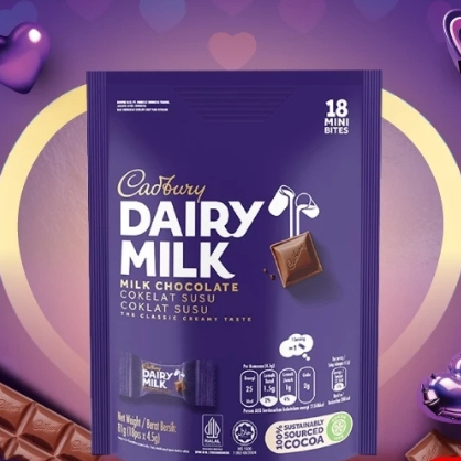 

CADBURY DAIRY MILK MINI BITES 18 Pcs X 4,5 Gram