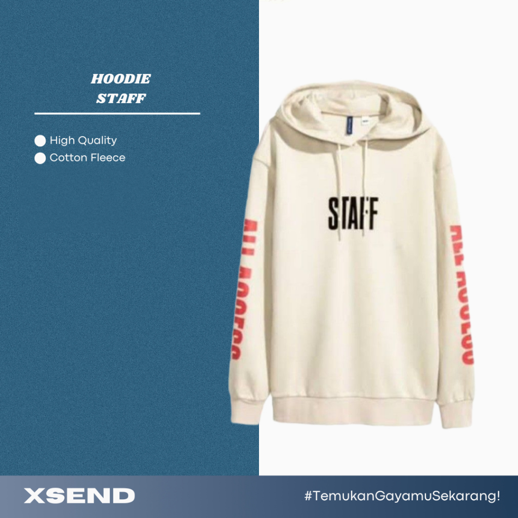 Hoodie HM Staff Cream