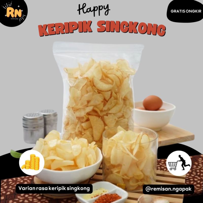 

REMISAN.NGAPAK ~ KERIPIK SINGKONG ASIN | KERIPIK SINGKONG BOLED | SERIPING 400 GRAM BANYUMASAN