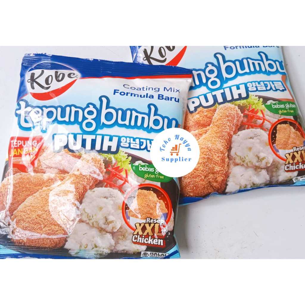 

Tepung Kobe Bumbu Putih Coating Mix | Lebih Krispi Renyah